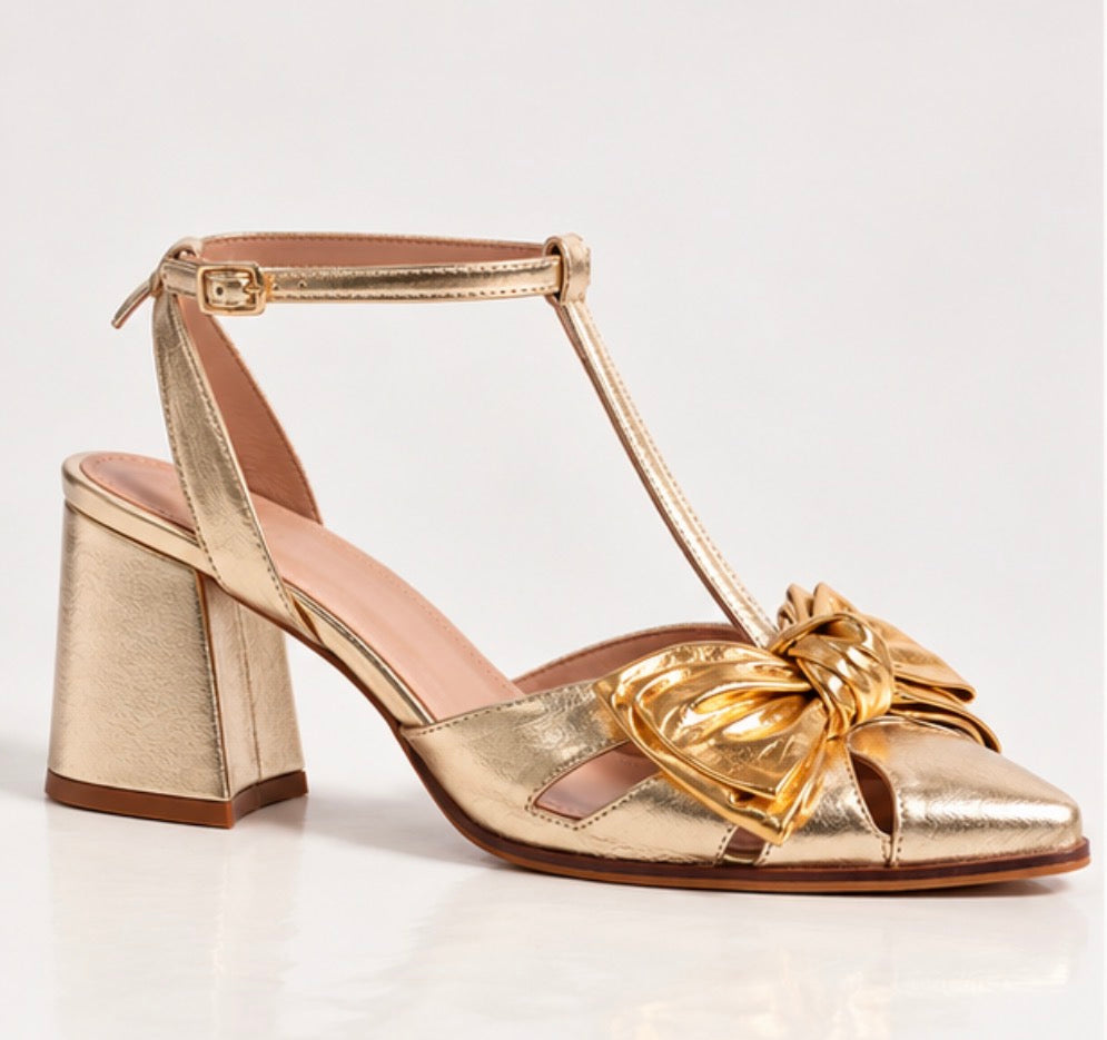 Tacones Victoria Gold