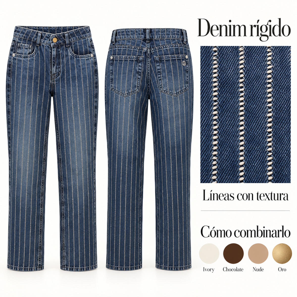 Jeans Recto Rayas