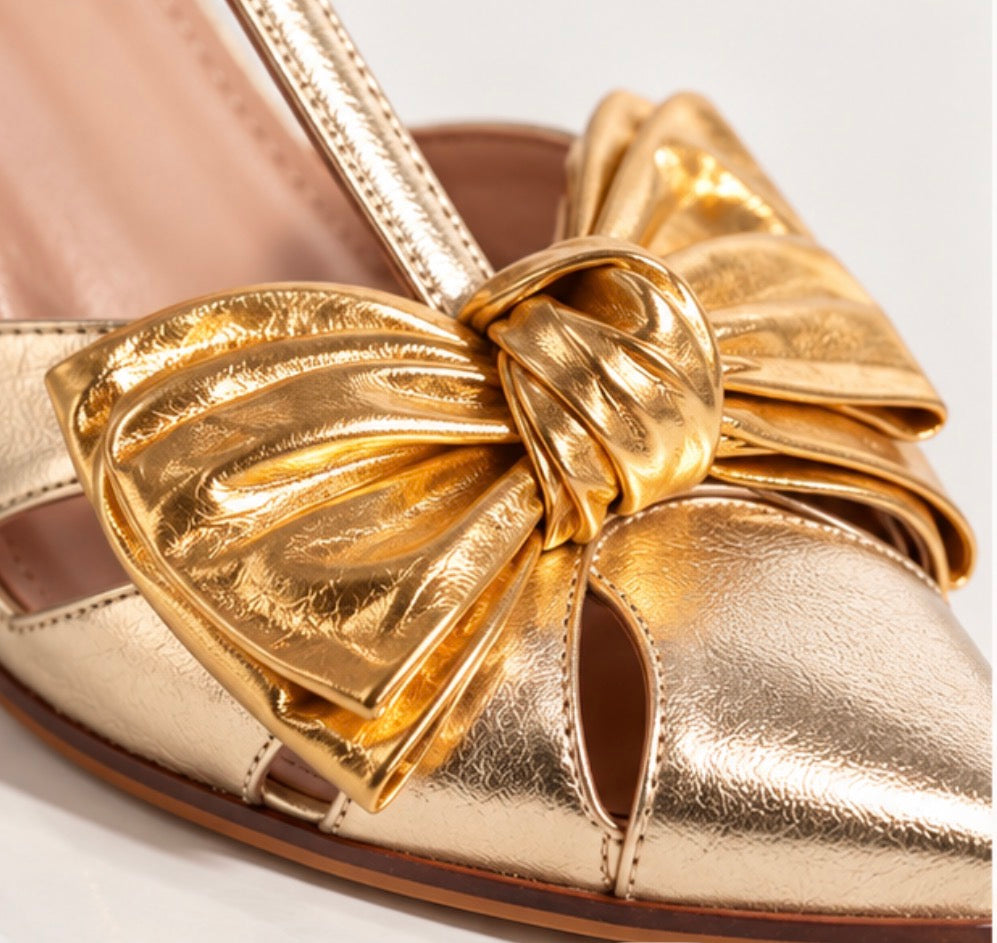 Tacones Victoria Gold