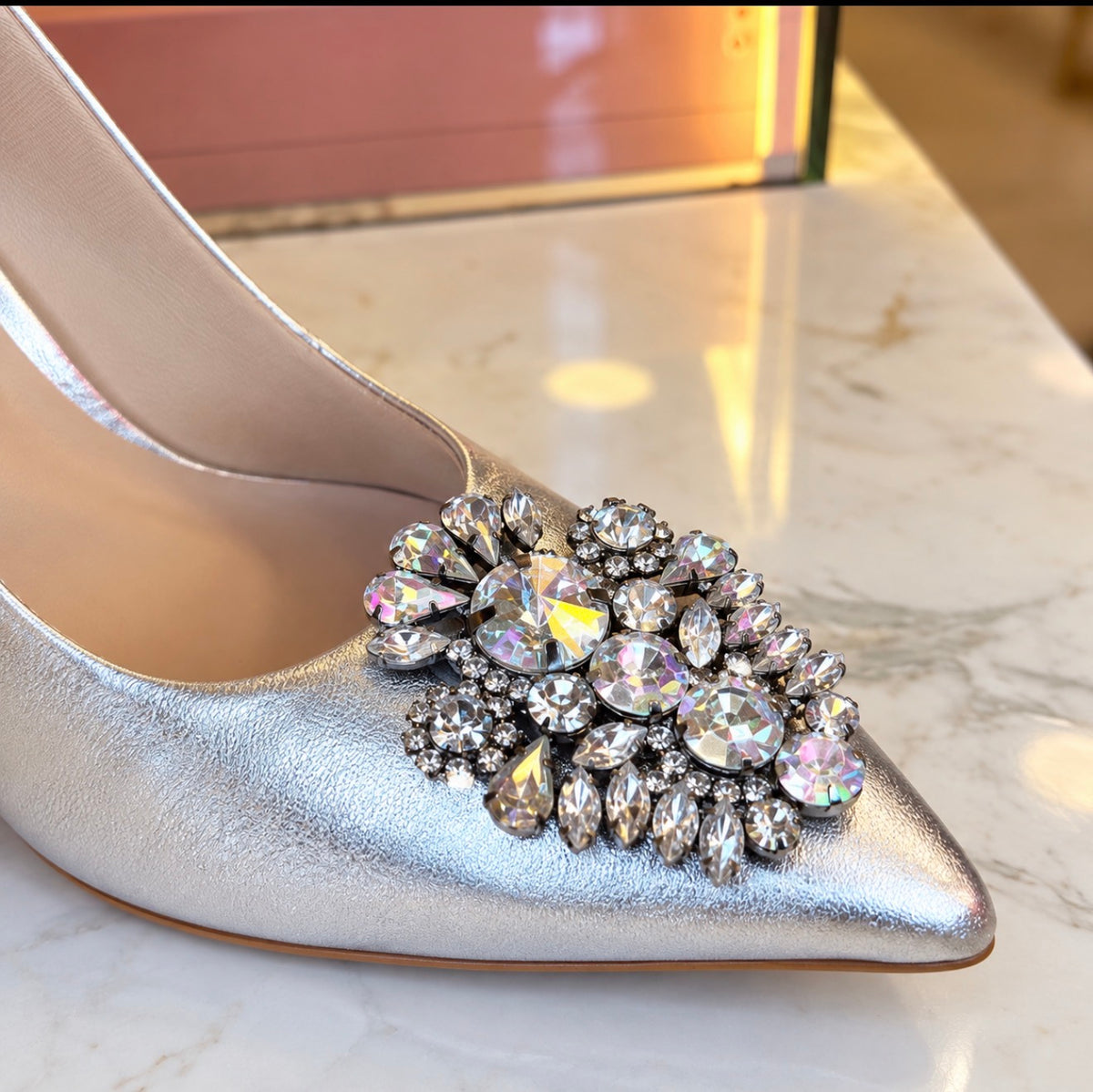 Tacones Diana Silver