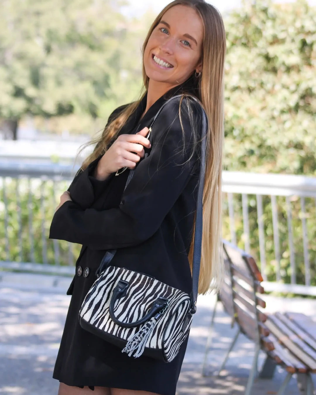 Cartera Baúl - Print Zebra