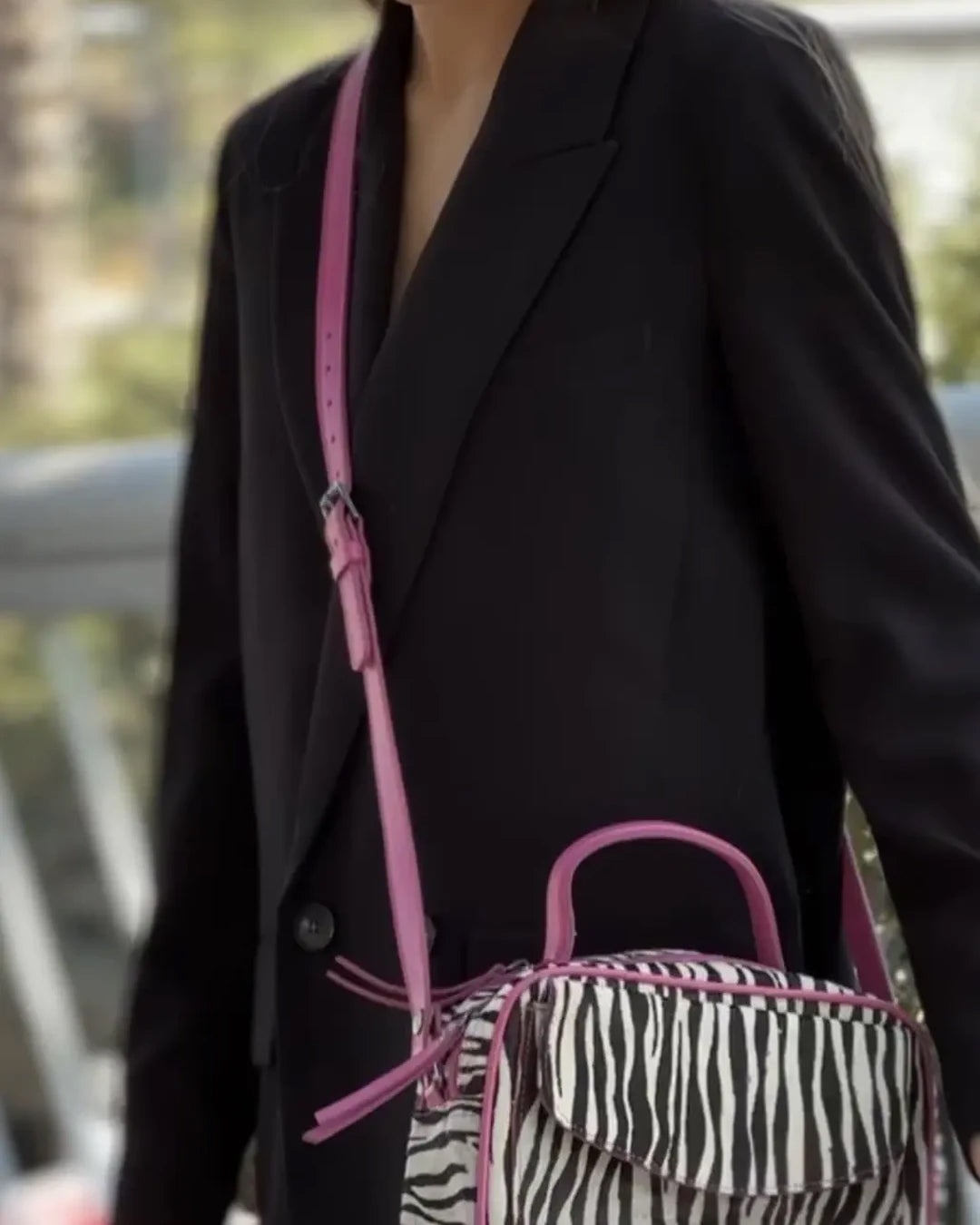 Cartera Baúl Zebra & Pink