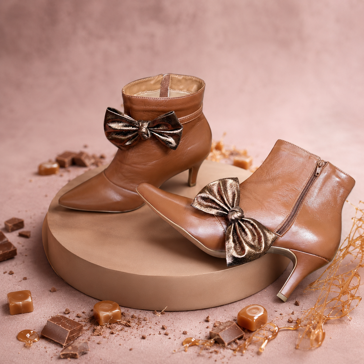 Botines Romina Caramelo