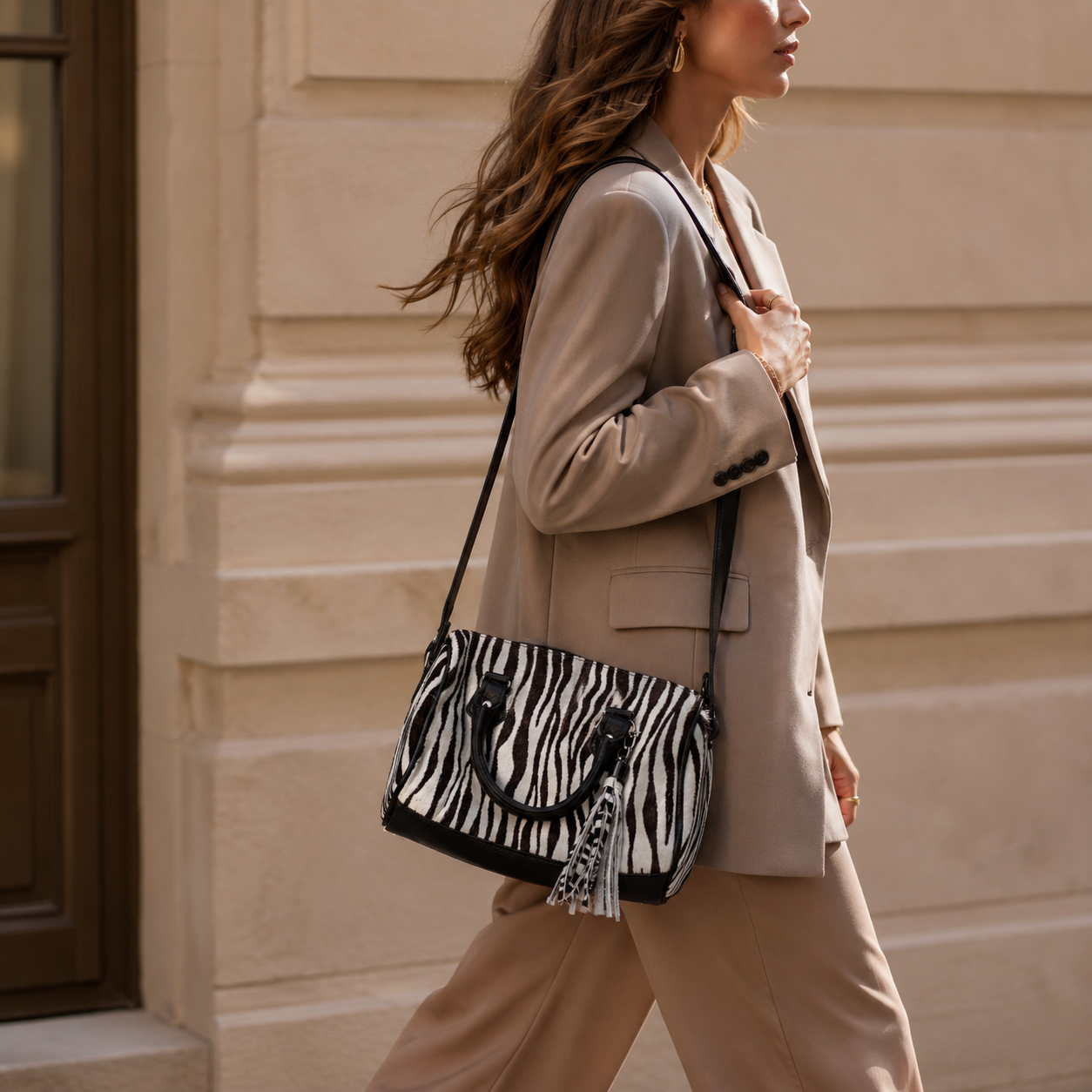 Cartera Baúl - Print Zebra