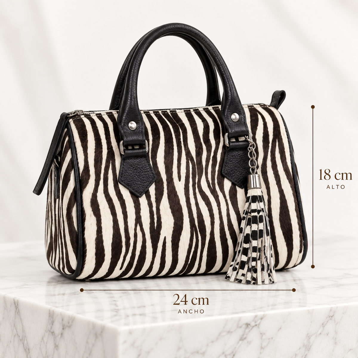 Cartera Baúl - Print Cebra