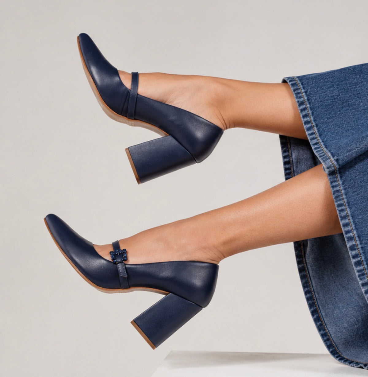 Tacones Ada Azul