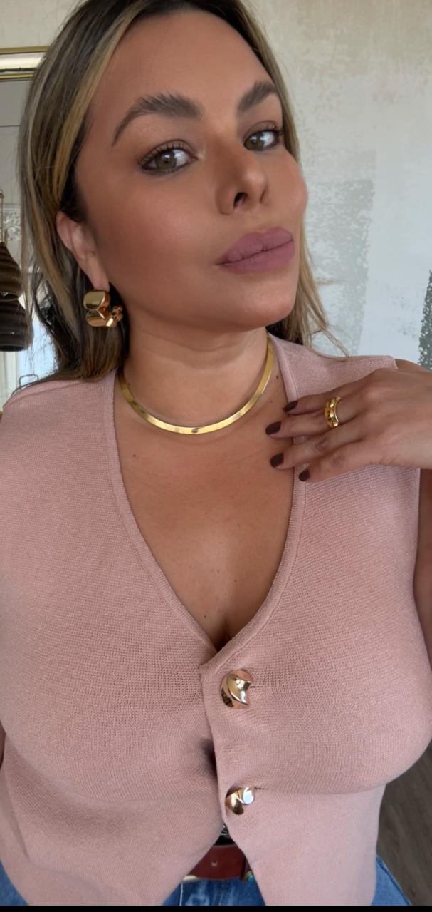 Choker Dorado metálico