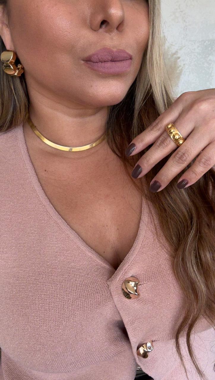 Choker Dorado metálico