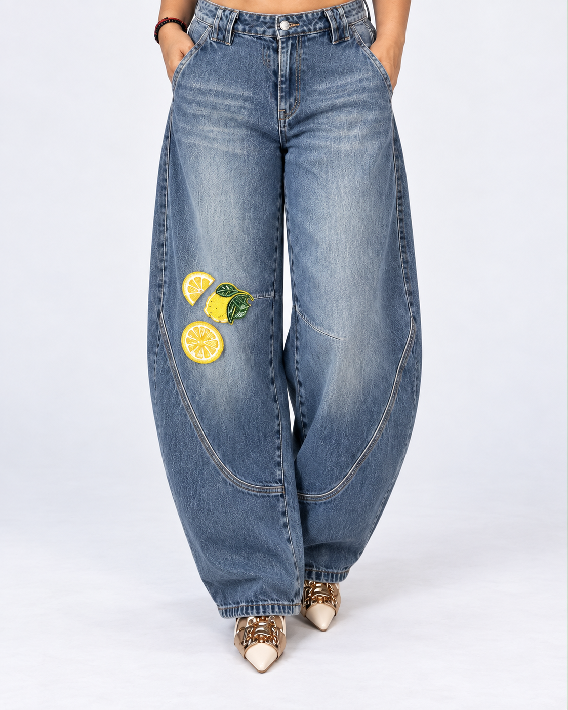 Jeans Barrel Limones