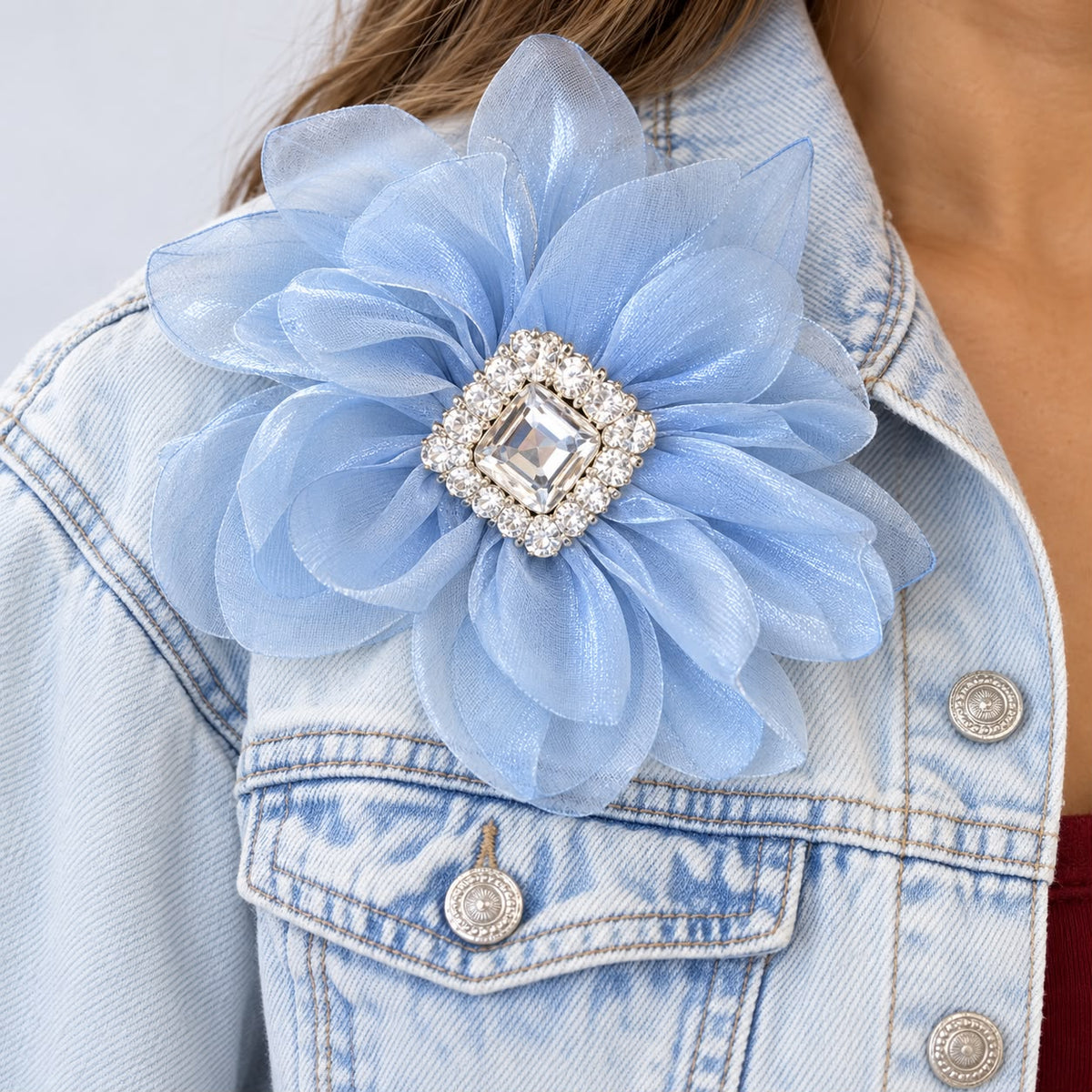 Chaqueta Denim Flor